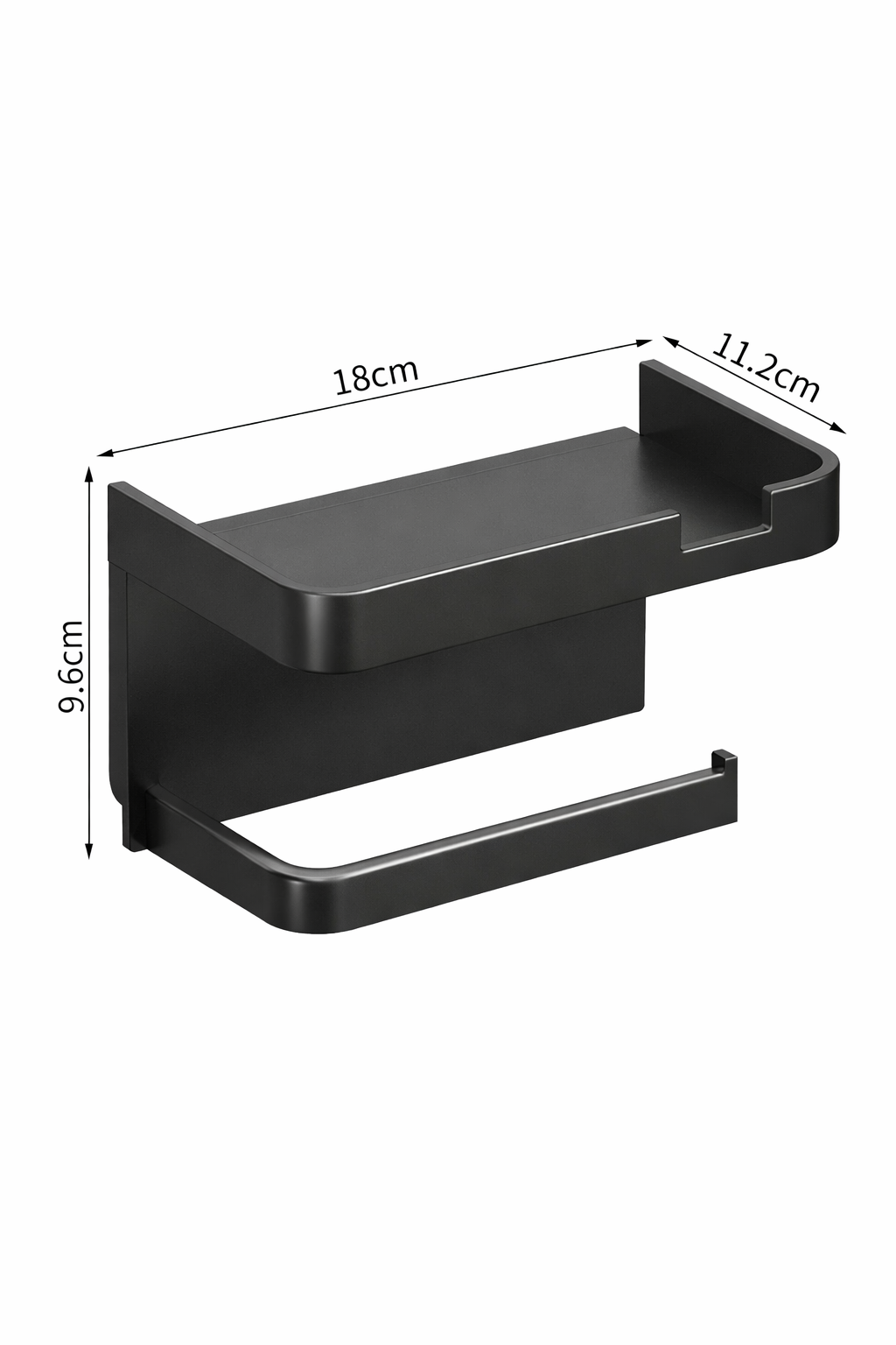 Modern Toilet Paper Holder with Storage for Phones & Small Items