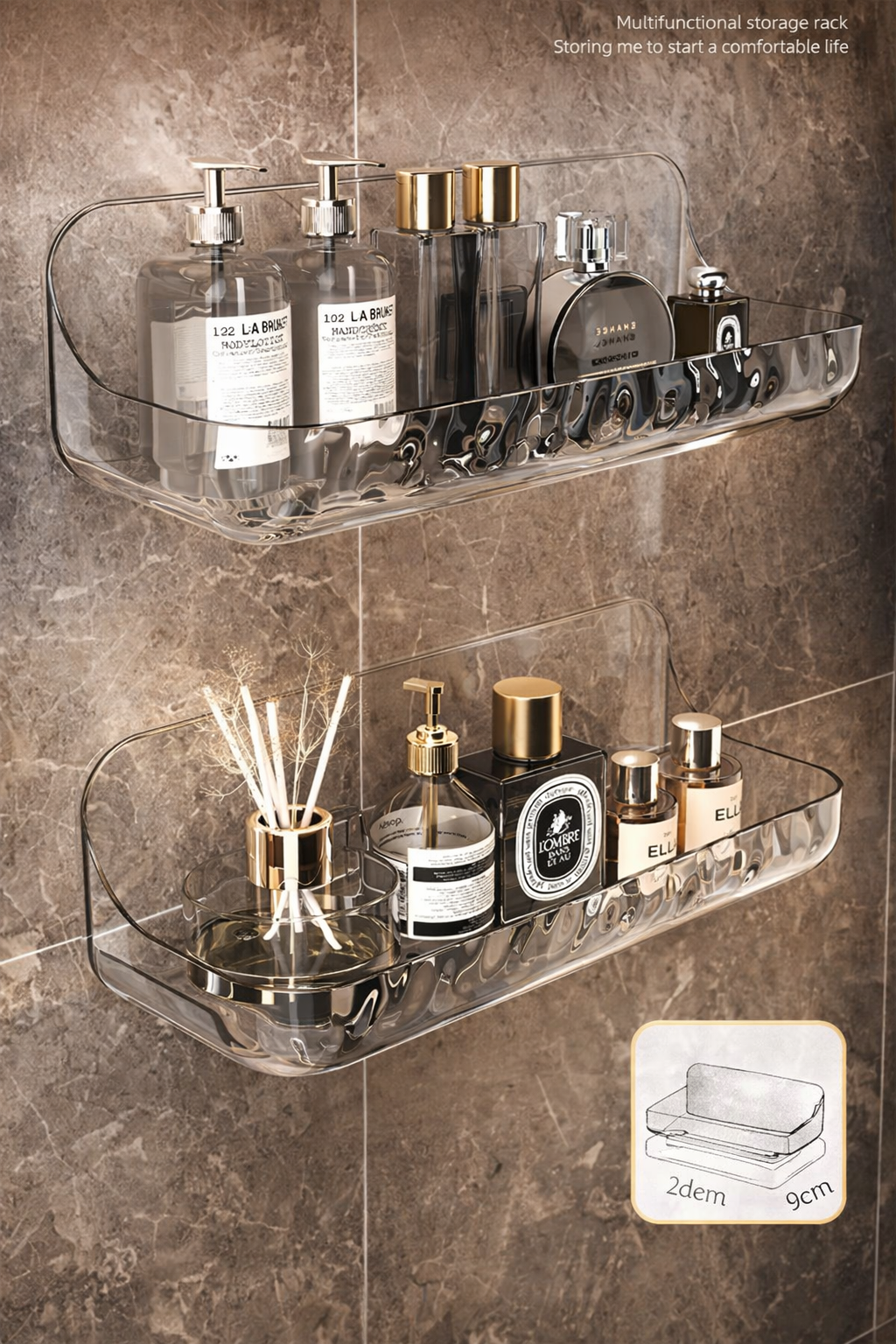 Elegant Multi-Purpose Wall-Mounted Shelf