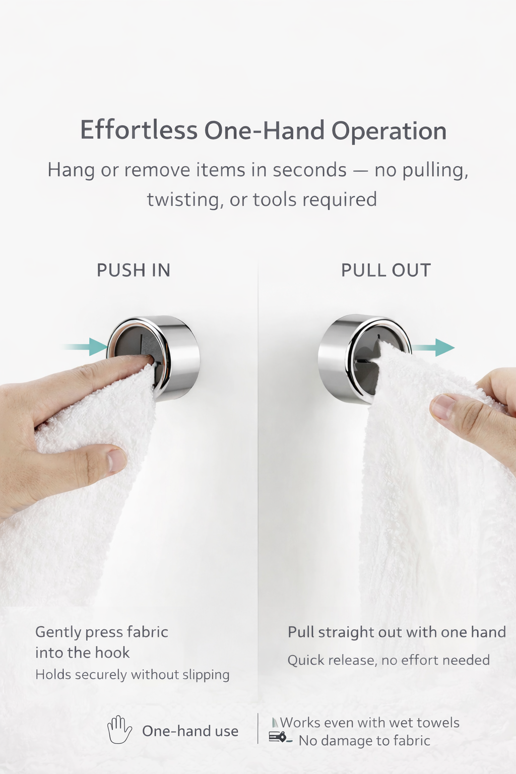 Self-Adhesive Towel & Cloth Holder (4PCS)