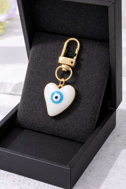 Evil Eye Heart Keychain
