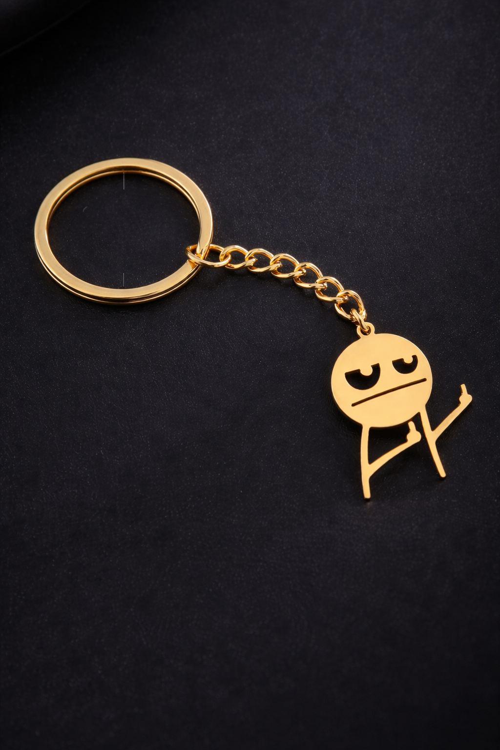 Funny Stickman Gold Keychain