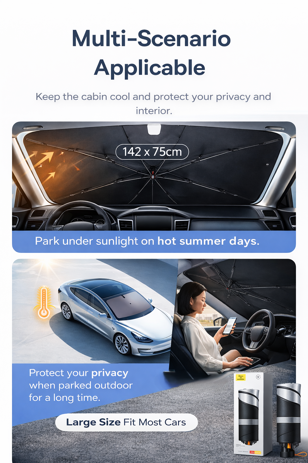 Car Windshield Sunshade Umbrella