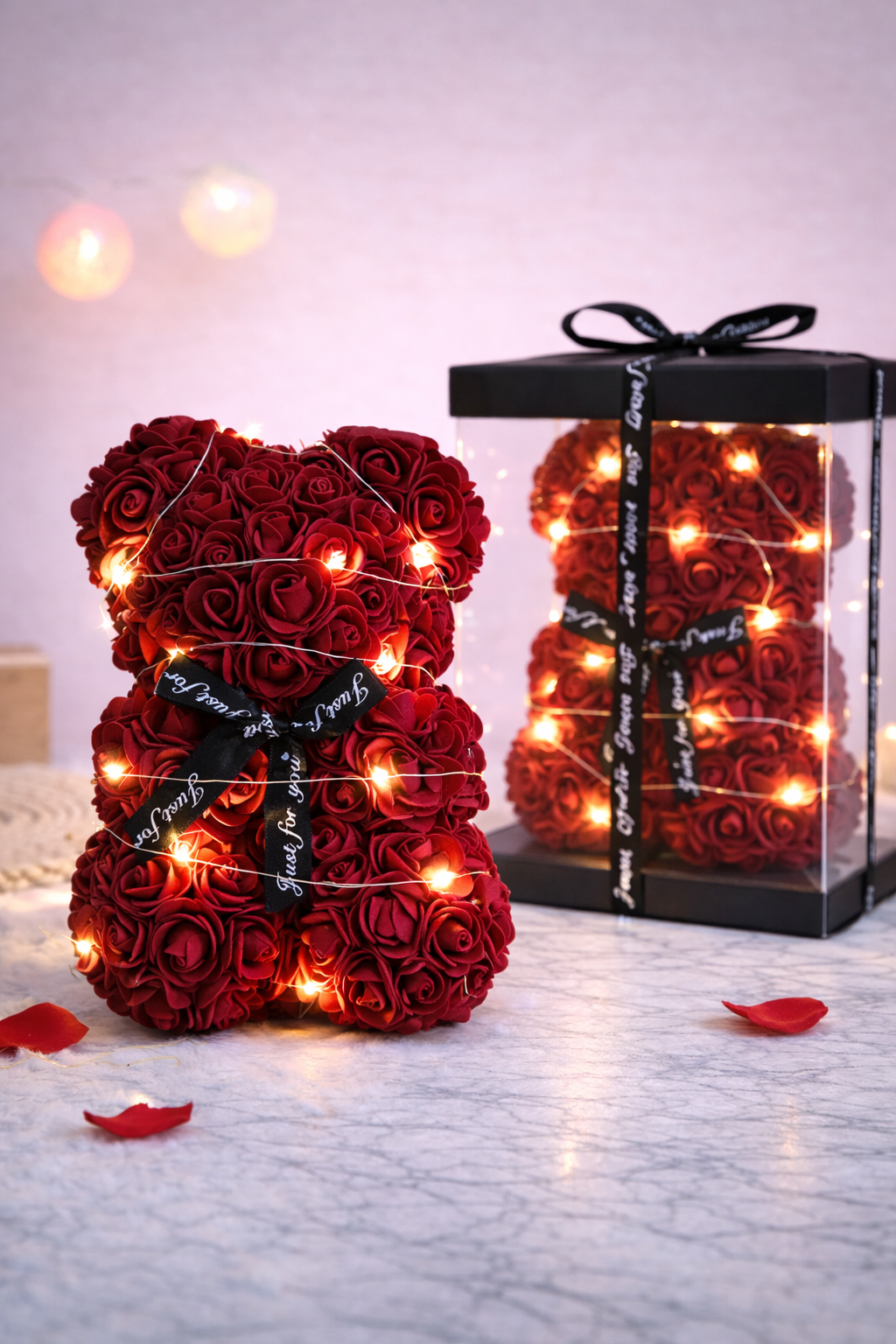 LED Rose Bear Gift Box