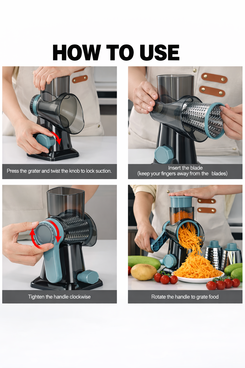 Premium Rotary Kitchen Slicer and Grater