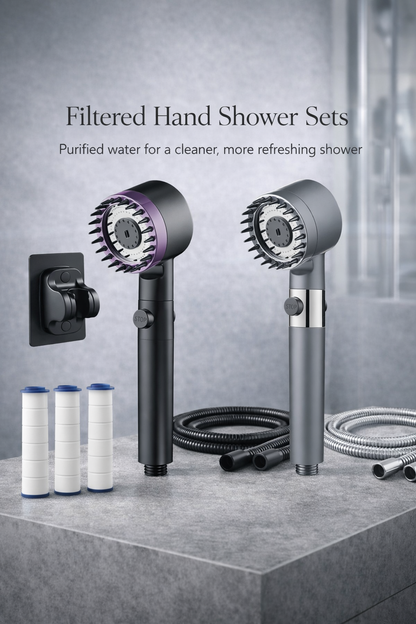 High-Pressure Shower Head with Filter & Massage Function