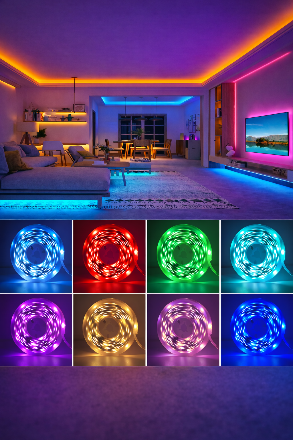 30M RGB LED Strip Lights with APP Control