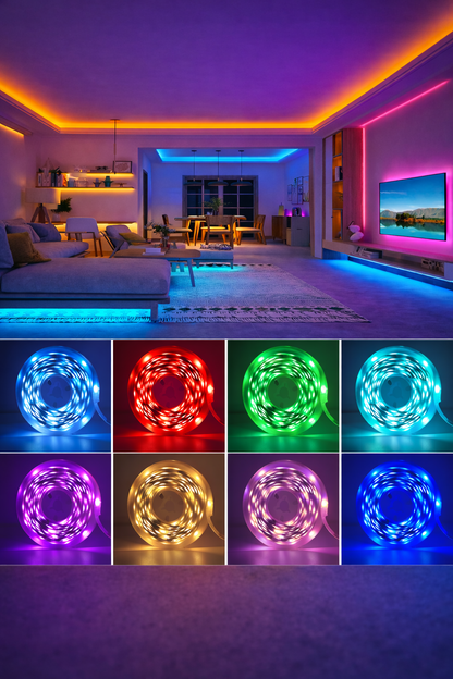 30M RGB LED Strip Lights with APP Control