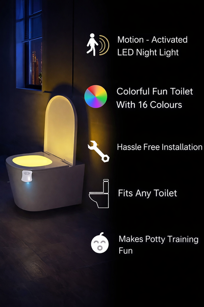 Motion Sensor LED Toilet Night Light