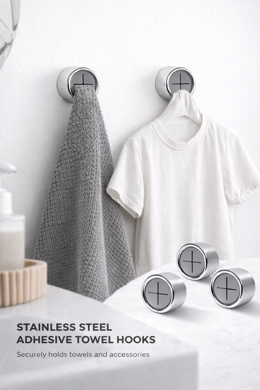 Self-Adhesive Towel & Cloth Holder (4PCS)