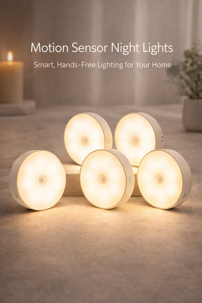 5 Motion Sensor LED Warm Light