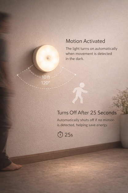 5 Motion Sensor LED Warm Light