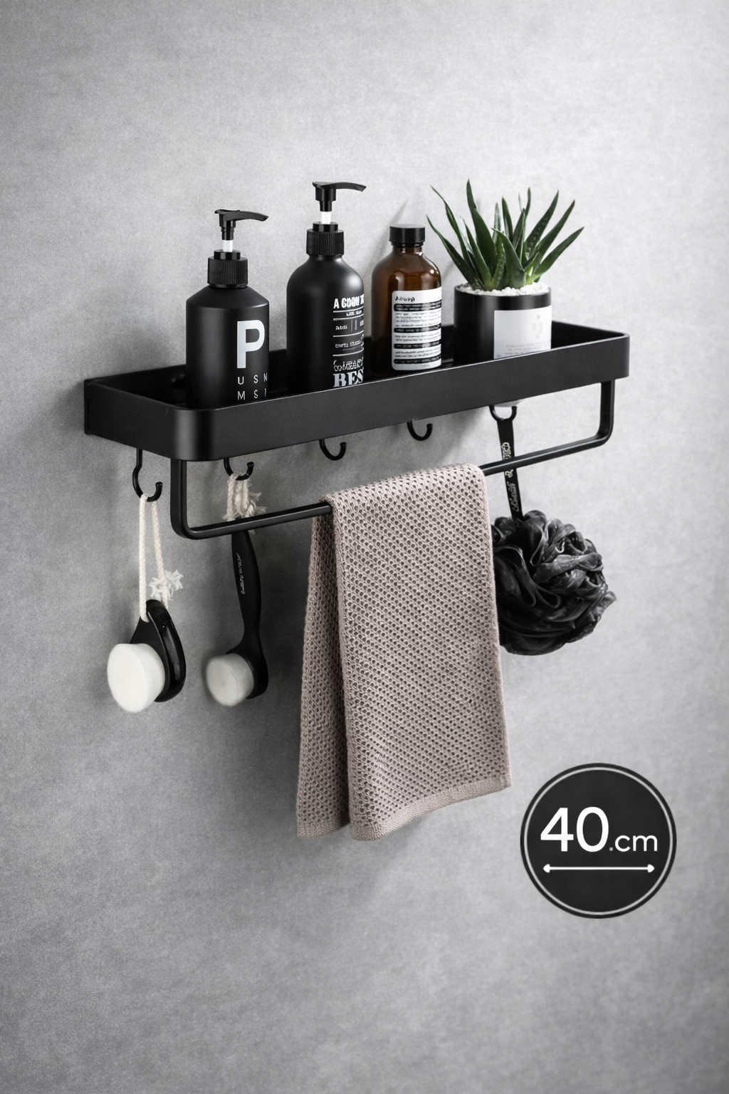 Black Nordic Style Shelf