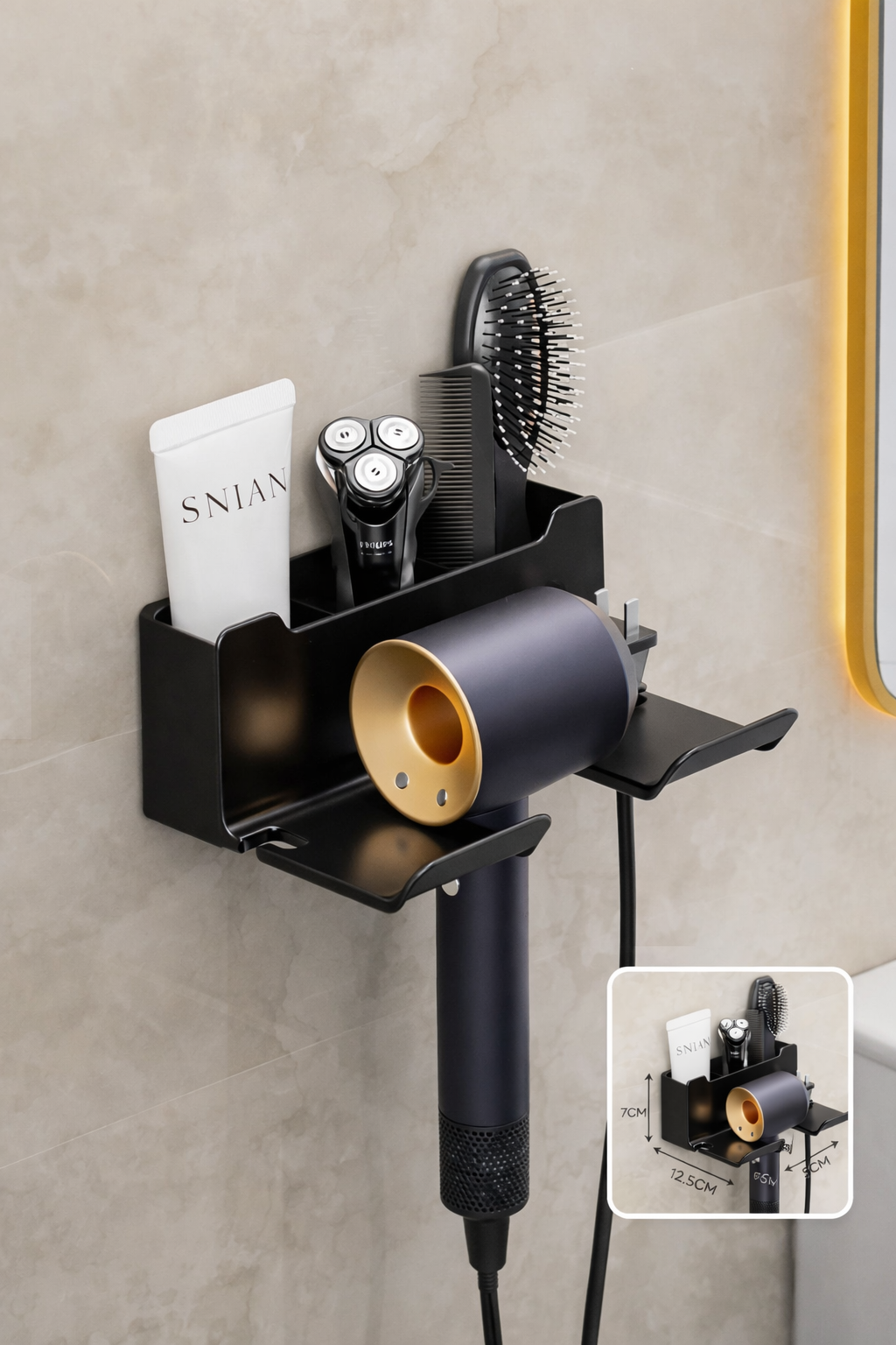 Smart Wall-Mounted Hair Dryer Holder