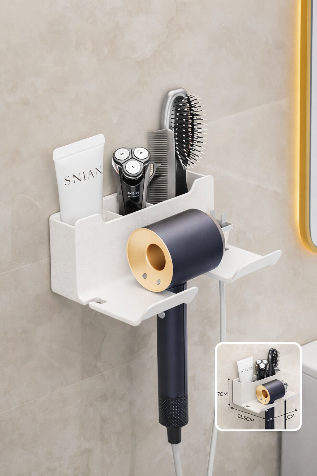 Smart Wall-Mounted Hair Dryer Holder