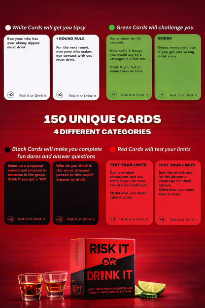 Risk It or Drink It – Adult Card Game