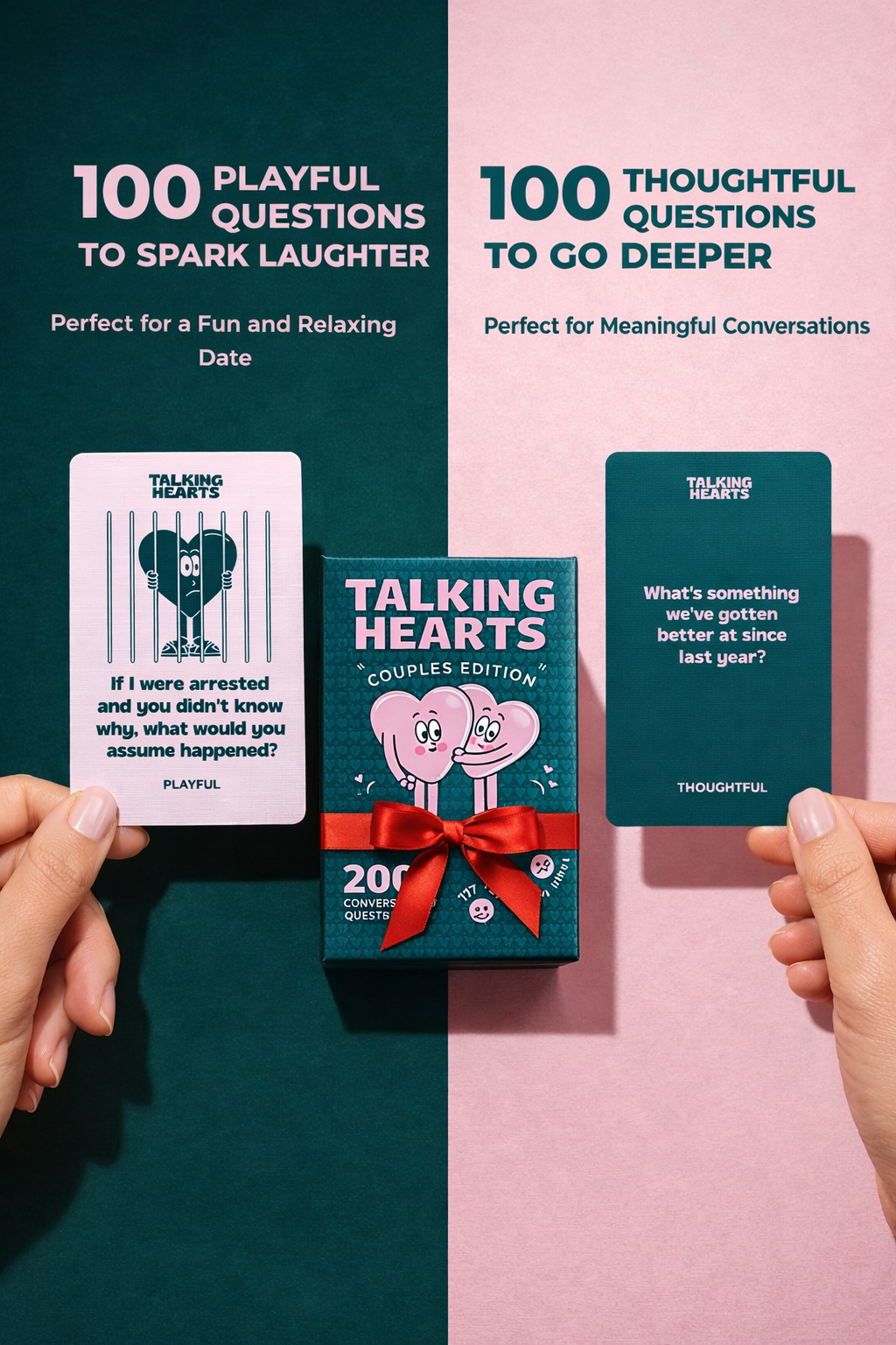 Talking Hearts – Couples Edition Card Game (200 Questions)
