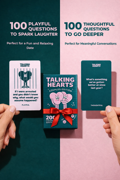 Talking Hearts – Couples Edition Card Game (200 Questions)