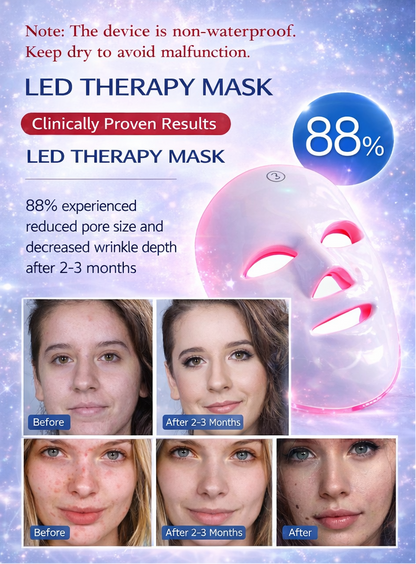7-Color LED facial mask for skin renewal and glow