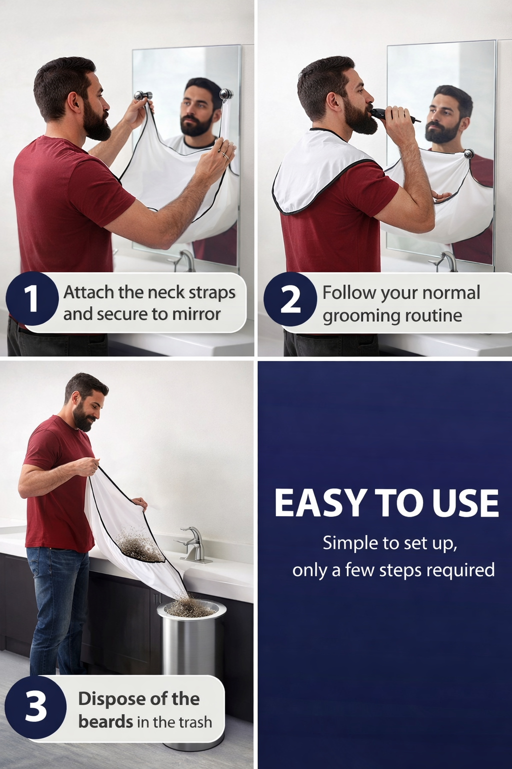 Beard Trimming Apron Catcher