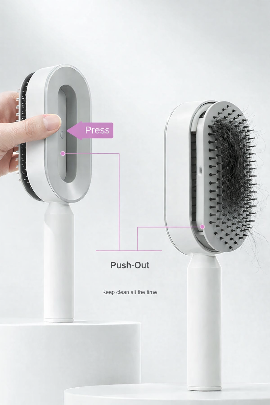Self Cleaning Hair Brush