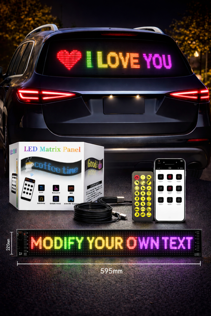 Bluetooth LED Pixel Car Sign