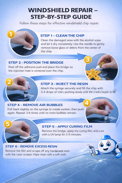 Car Windshield Repair Kit