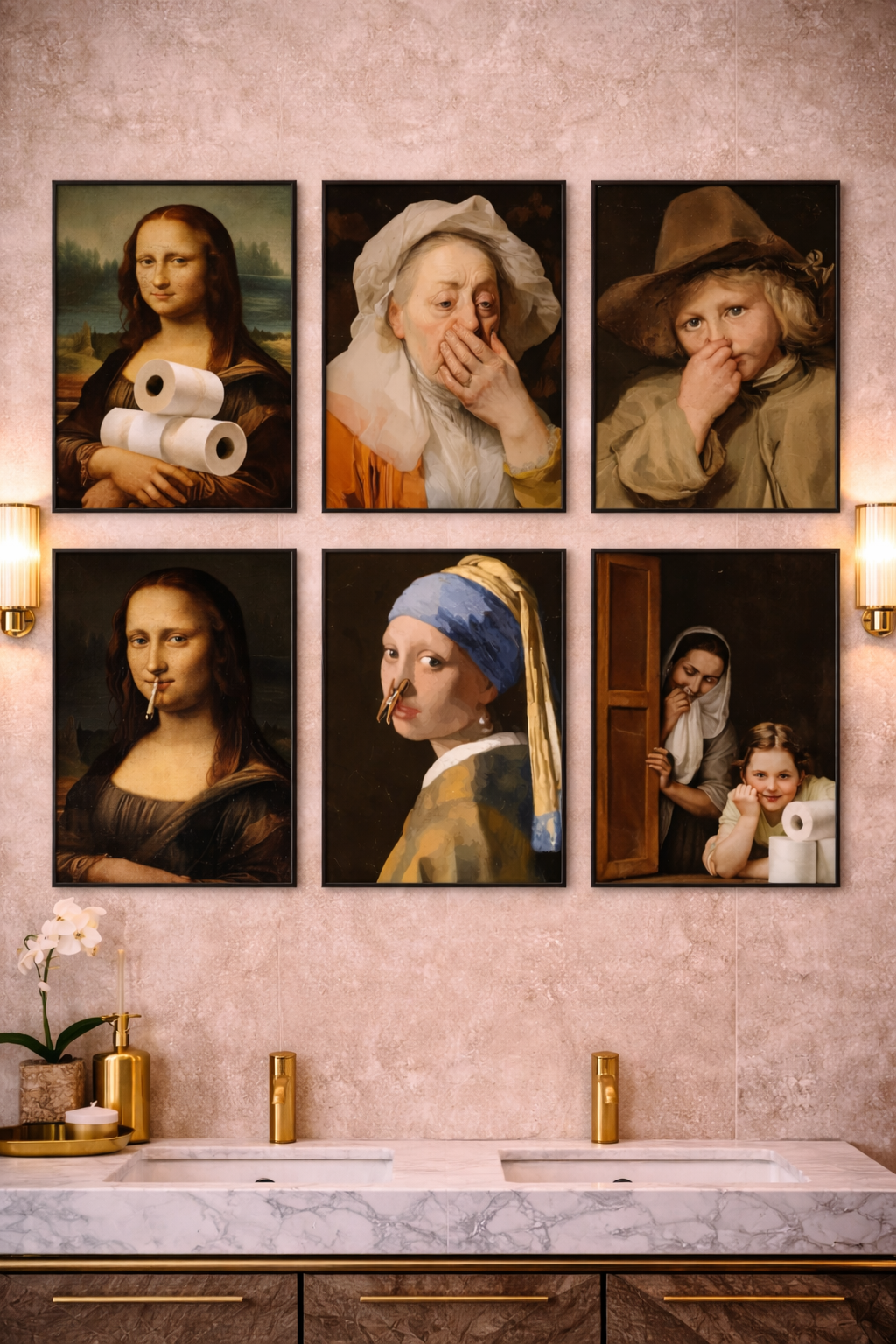 Humorous Washroom Wall Art