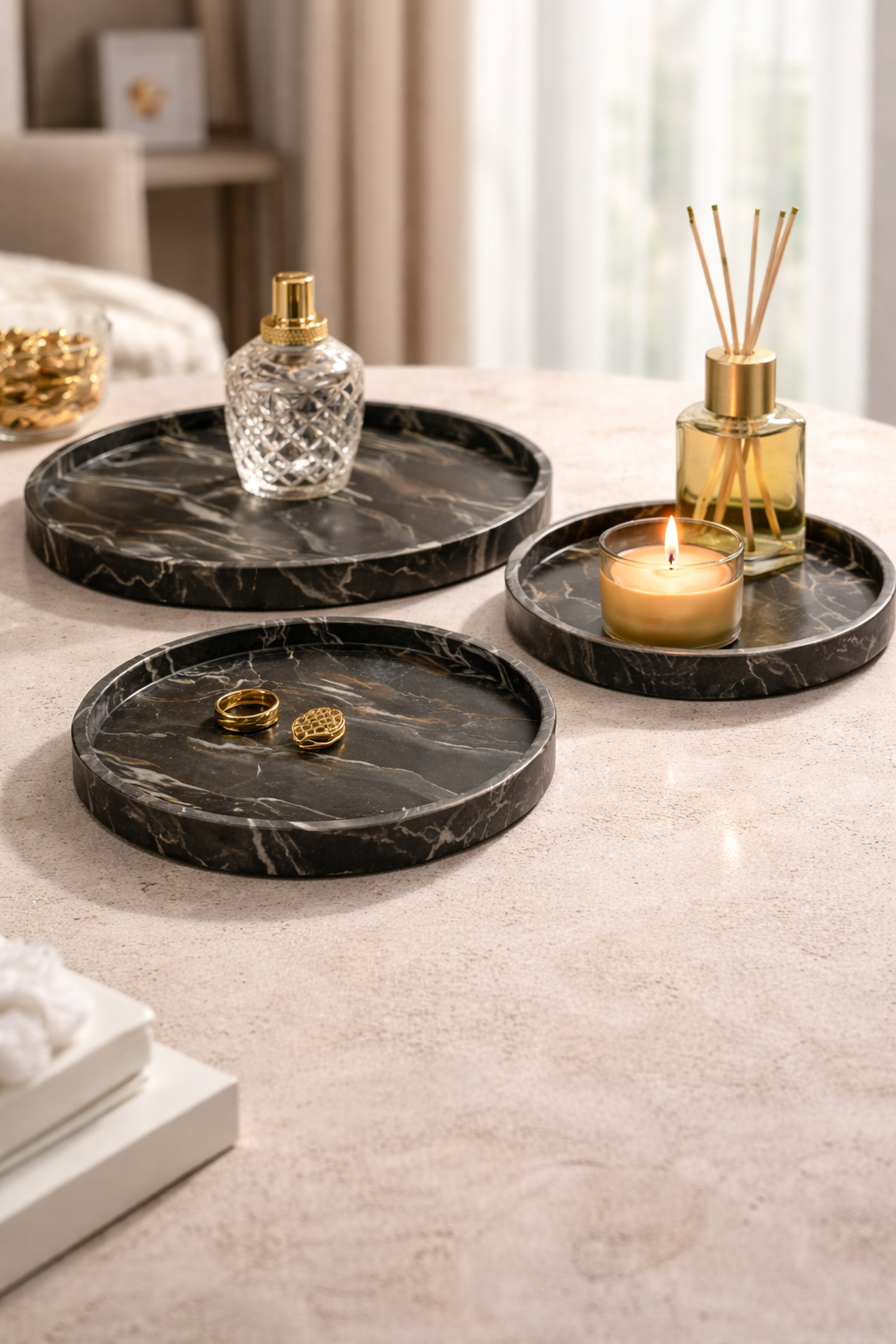 Round Decorative Tray (3PCS)