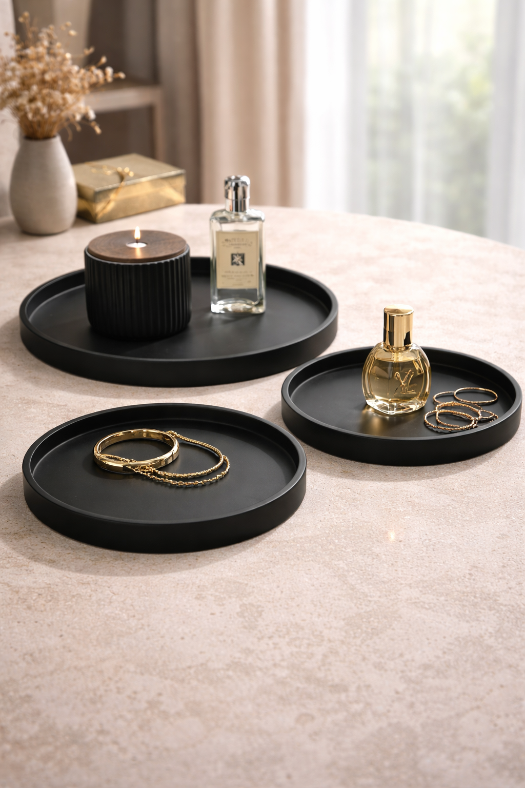 Round Decorative Tray (3PCS)