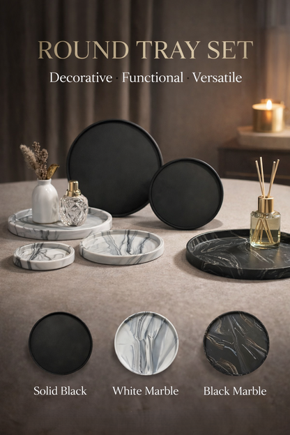 Round Decorative Tray (3PCS)