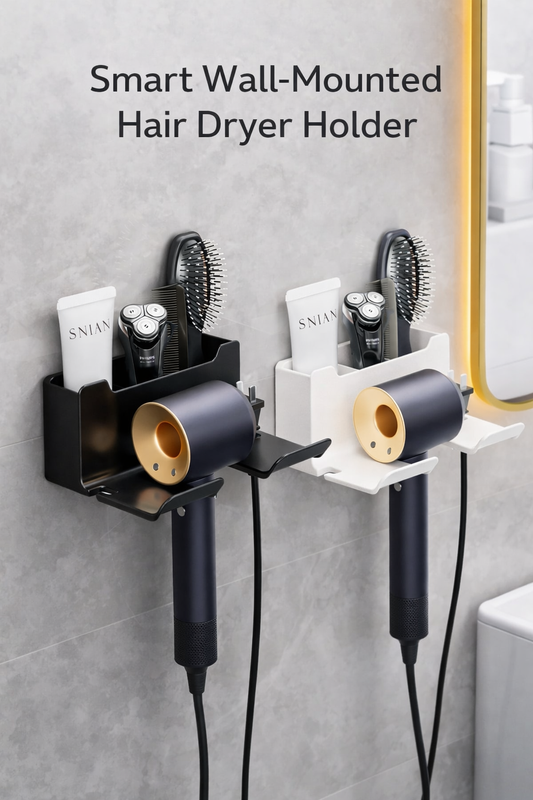 Smart Wall-Mounted Hair Dryer Holder