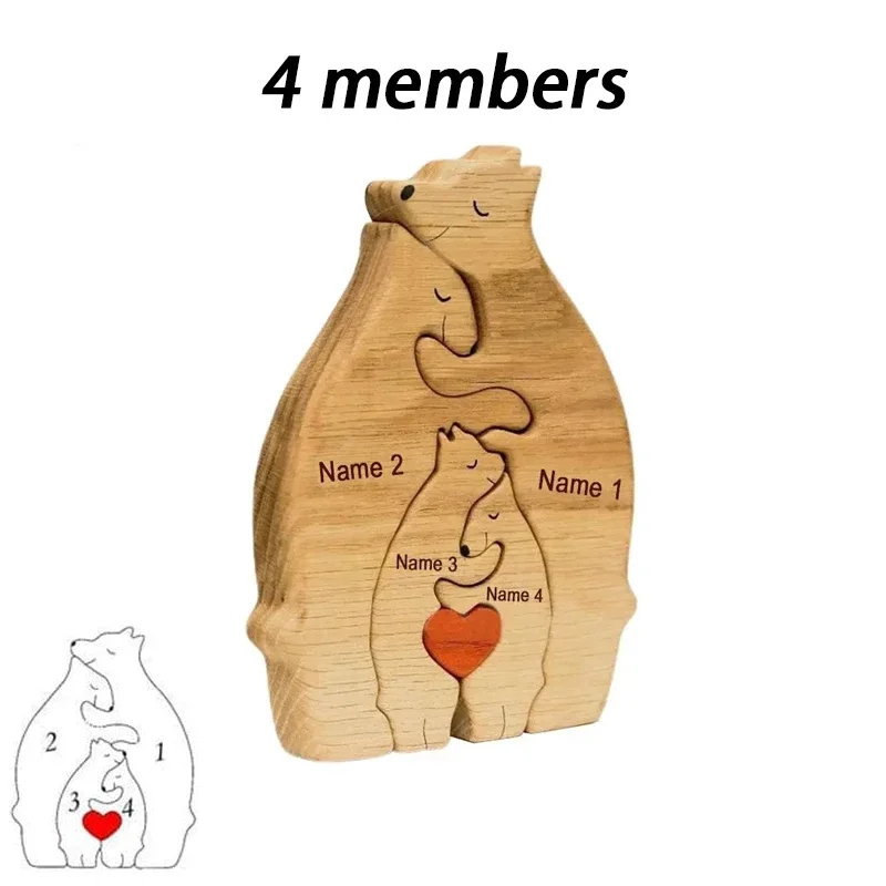 Personalized Bear Family Puzzle