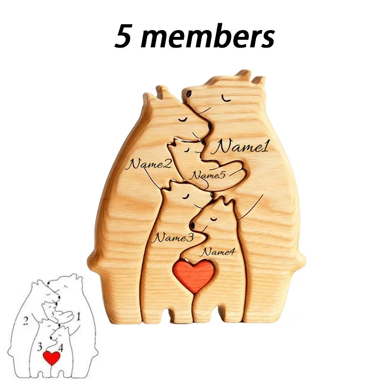 Personalized Bear Family Puzzle