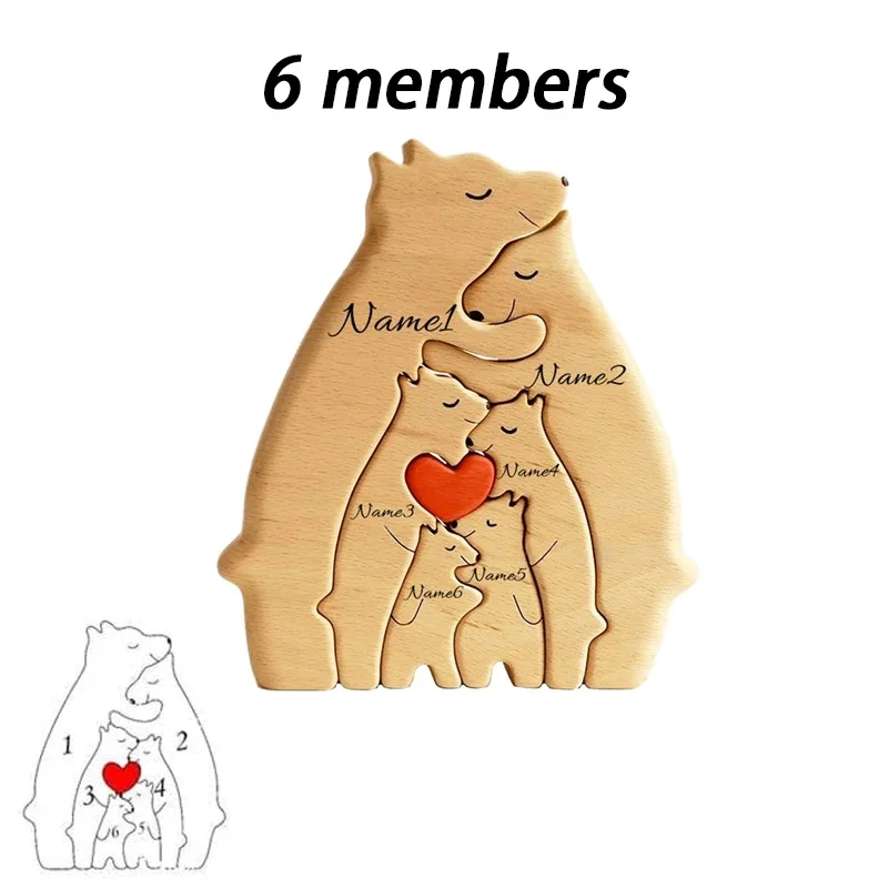 Personalized Bear Family Puzzle