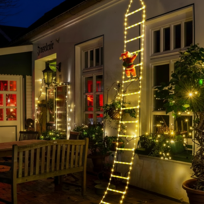 LED Santa Claus Climbing Ladder Light